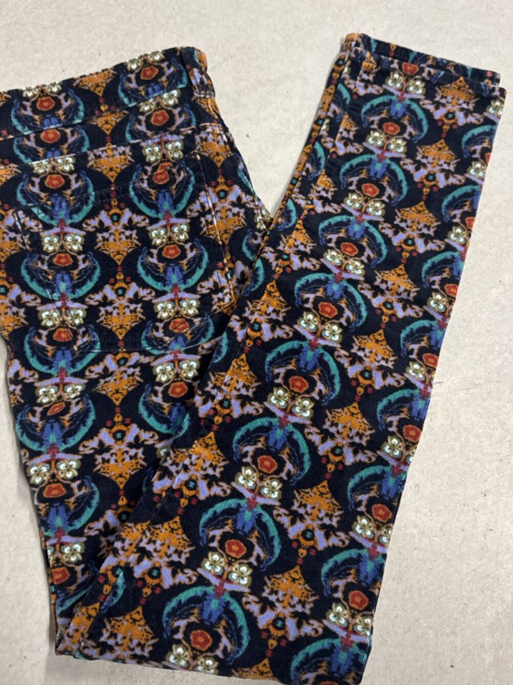 ✨Anthropologie Pilcro and the Letterpress Tapestry Velvet Corduroy Pants size 25